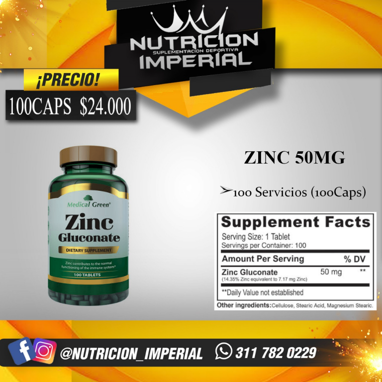 ZINC (50 MG) NUTRICION IMPERIAL 2024