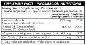 TABLA NUTRICIONAL CAL +MAG+ZINC